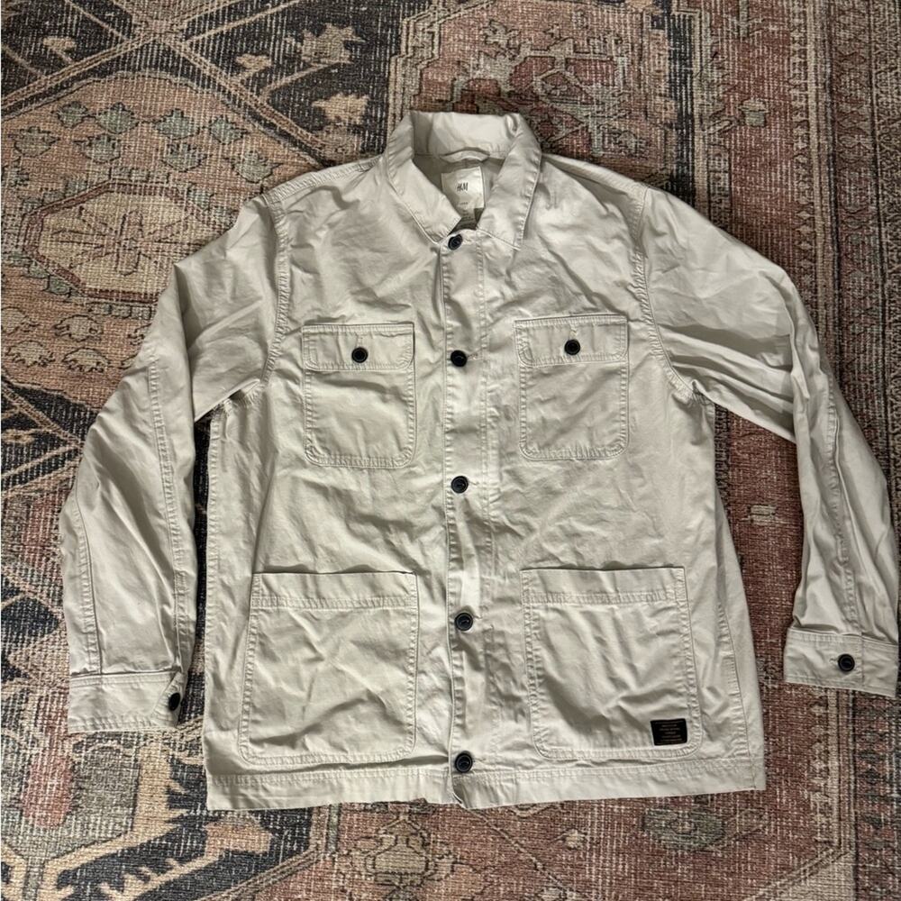 H&M Men's Beige Shirt Jacket Large